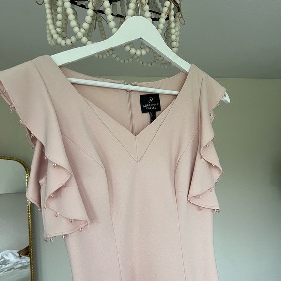 Adrianna papell Elegant blush pink cocktail dress size 2 - Picture 3 of 6